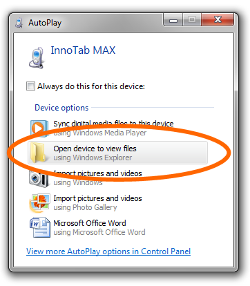 AutoPlay Window screen capture